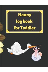 Nanny log book for Toddler