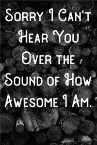 Sorry I Can't Hear You Over the Sound of How Awesome I Am.