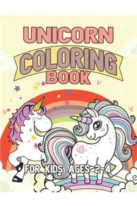 Unicorn Coloring Book for Kids Ages 2-4