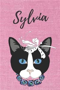 Sylvia Notizbuch Katze / Malbuch / Tagebuch / Journal / DIN A5 / Geschenk