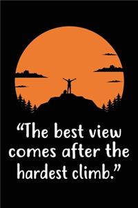 The best view comes after the hardest climb