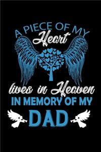 A Piece Of My Heart Lives In Heaven In Memory Of My Dad