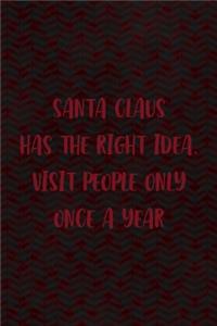 Santa Claus Has The Right Idea. Visit People Only Once A Year