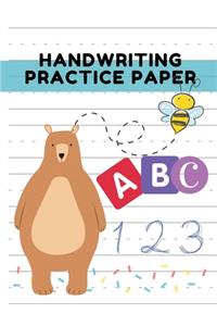 Handwriting Practice Paper for Kids