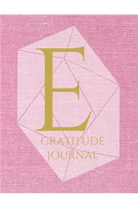 E: Monogram Personalized Gratitude Journal For Quiet Time, 5 Minutes a Day (110 Pages, 8.5 x 11)