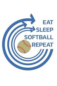 Eat Sleep Softball Repeat