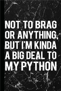 Not to Brag or Anything But I'm Kinda a Big Deal to My Python