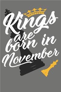 Kings Are Born in November - Birthday Month Journals