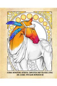 Journal Inspirational Notebook, Composition, Diary for Horse Lovers