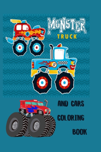 Monster Trucks and Cars Coloring Book: Trucks coloring book for kids & toddlers - activity books for preschooler - coloring book for Boys, Girls, Fun, ... book for kids ages 2-4 4-8)