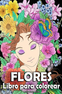 Libro para Colorear Flores Mujeres y Niñas