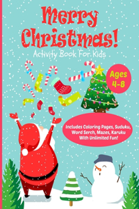 Christmas Activity Book for Kids Ages 4-8