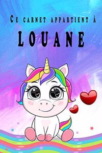 Ce carnet appartient à LOUANE