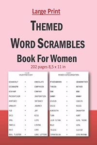 Large Print Themed Word Scrambles Book For Women