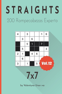 Straights: 200 Rompecabezas Experto 7x7 vol. 12