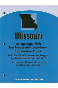 Missouri Language Arts Test Preparation Workbook, Introductory Course