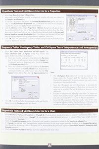 Minitab V. 15 Study Card for Business Statistics