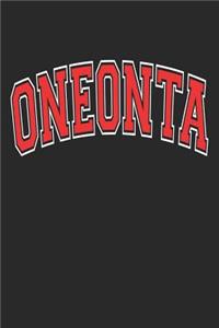 Oneonta Notebook Journal Black and Red