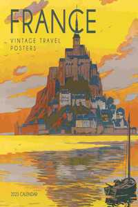 FRANCE VINTAGE TRAVEL POSTERS 2023 WALL