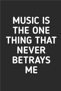 Music is The One Thing That Never Betrays Me