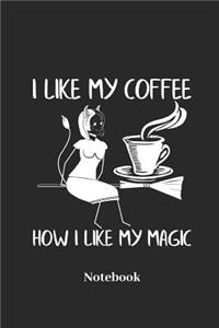 I Like My Coffee How I Like My Magic Notebook