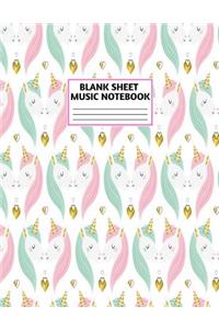 Blank Sheet Music Notebook