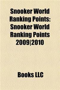 Snooker World Ranking Points