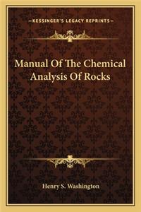 Manual Of The Chemical Analysis Of Rocks