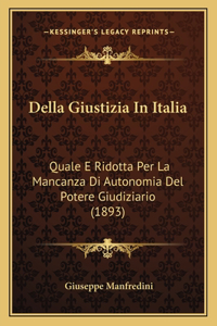Della Giustizia In Italia