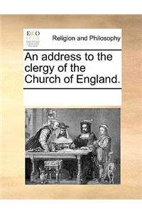 An address to the clergy of the Church of England.