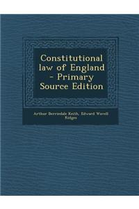 Constitutional Law of England