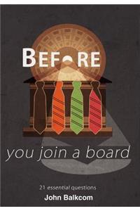 Before You Join a Board