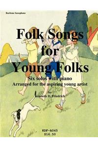 Folk Songs for Young Folks - baritone saxophone and piano