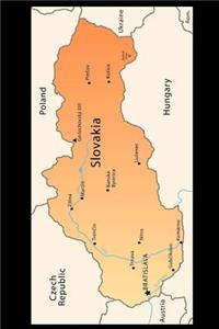 Map of Slovakia Journal: 150 Page Lined Notebook/Diary