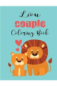 Lion Couple Coloring Book