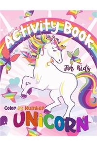 Unicorn Color By Number Activity Book For Kids