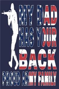 My Dad Has Your Back Proud Army Family