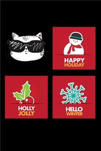 Happy holiday holly jolly hello winter
