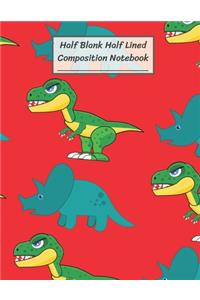 Half Blank Half Lined Composition Notebook
