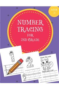 Number Tracing for 2nd Grade: Number Tracing Book for 2nd Grade / Notebook / Practice for Kids / Coloring / Number Writing Practice - Gift