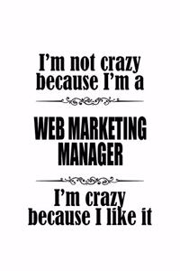 I'm Not Crazy Because I'm A Web Marketing Manager I'm Crazy Because I like It