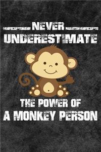 Never Underestimate The Power Of A Monkey Person