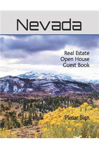 Nevada Real Estate Open House Guest Book: Nevada