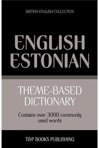 Theme-based dictionary British English-Estonian - 3000 words
