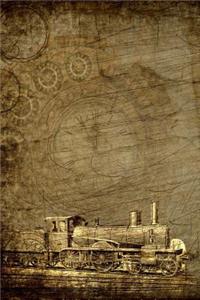 Personal Journal: Steampunk Locomotive Cover 140 page 6 x 9 Notebook Journal Dia