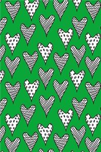 Bullet Journal Notebook Abstract Hearts Pattern 7