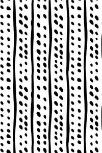 Journal Notebook Black Lines and Spots Pattern 1