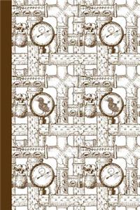 Journal: Steampunk Duck 6x9 - Graph Journal - Journal with Graph Paper Pages, Square Grid Pattern