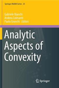 Analytic Aspects of Convexity