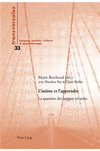 L'Intime Et l'Apprendre